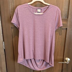 Athleta Scoop Neck Short Sleeve Tee - Mauve